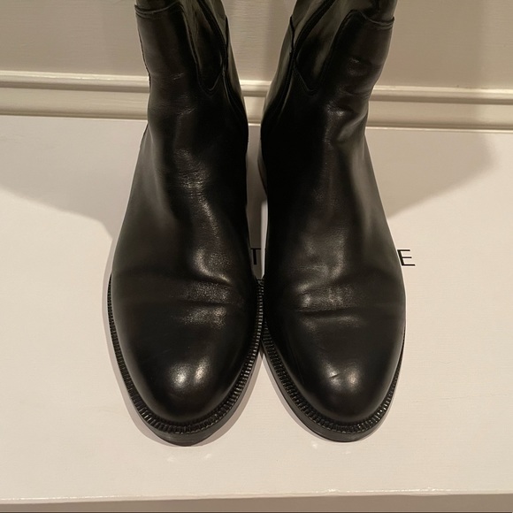 Saks Fifth Avenue black/brown boots - Picture 2 of 9